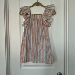 H&M Butterfly-Sleeved Patterned Dress